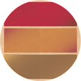 thumbnail image 1 of Ahgly Company Tapis Rond Lavable en Machine Intérieur Transitionnel Orange, 3 Pieds Rond, 1 of 7