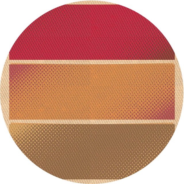 Ahgly Company Tapis Rond Lavable en Machine Intérieur Transitionnel Orange, 3 Pieds Rond