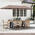 thumbnail image 2 of Gymax Parasol de Patio Double Face de 13 Pi, Grand Parasol d'Extérieur Format Jumeau, Café, 2 of 10