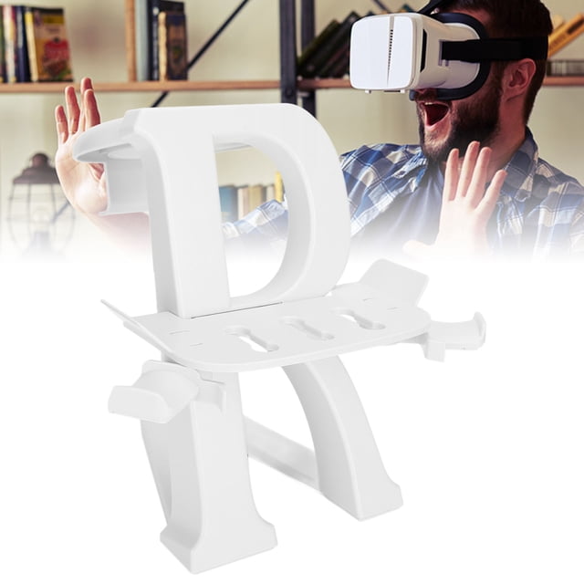 Support d'Affichage pour Casque VR, Support Compatible pour Casque VR Portable, Compatible avec Objectifs, Plastique Robuste pour Rift S pour 2 pour Vive White
