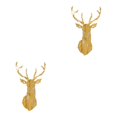 thumbnail image 4 of Decodeary Personalized Home Style With 3D Mirror Deer Wall Stickers Acrylic 3D Deer Head Mirror Wall Sticker Multifunctional gold L 2Set, 4 of 6