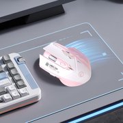 RRJ TYPC New Mech Wind Wireless Gaming Mouse, 6-Key Dual-Mode Bluetooth 2.4G Mouse, 3600 DPI Adjustable Type-C Fast Charging Ergonomic Mouse for PC Laptop Office Gaming