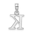 thumbnail image 4 of Diamond2Deal 14K White Gold Block Letter K Initial Pendant for Women, 4 of 6