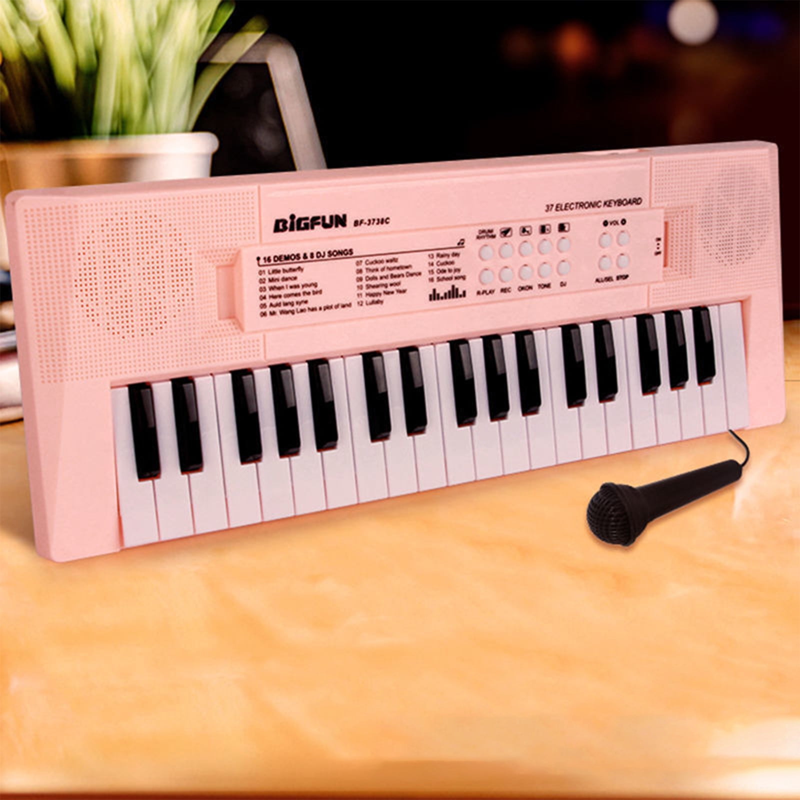 Toys for 3 Year Old Girl 37 Keys Electric Kids Piano With Microphone Recording Function Musical Toy Portable Electronic Keyboard Piano Learning Toys For Kids Christmas Gifts Toys Under $5 on Clearance