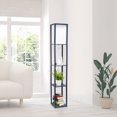 thumbnail image 4 of Lalia Home LHF-3004-NV Column Shelf Floor Lamp with Linen Shade, Navy, 4 of 4