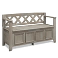thumbnail image 1 of SIMPLIHOME Amherst Banc de Rangement d'Entrée en Bois Massif de 48 Pouces de Large avec Charnière de Sécurité, Multifonctionnel Transitionnel en Gris Vieilli, 1 of 2