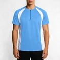thumbnail image 2 of T-shirt à Manches Courtes pour Hommes Basketball Entraînement Course Mise en Forme Haut à Blocs de Couleur Polyester, 2 of 8