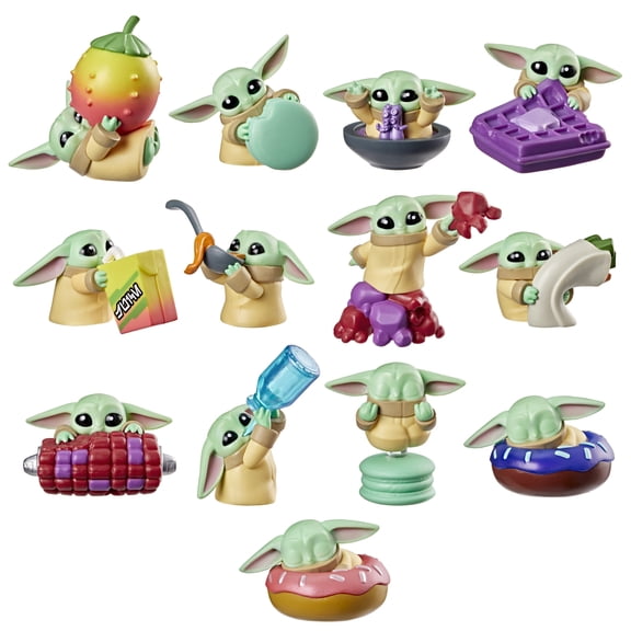 Star Wars Grogu Snack Attack 1.5-Inch Mystery Figure, Mini Food Theme Toys, Series 1, 1 of 13 Surprise Figures to Collect