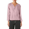 thumbnail image 1 of Casual Solid Long Sleeve V Neck T Shirt, 1 of 5