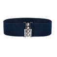 thumbnail image 1 of Ceinture de Robe Élastique Style Simple Universelle Ajustable Confortable avec Boucles Multicolore Ceintures de la Saint-Valentin pour Femmes Robes Bleu Foncé, 1 of 6