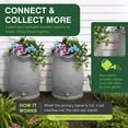 thumbnail image 4 of Good Ideas RWURN50-LIG 50 Gallon Rain Saver Wizard Barrel Urn, Light Granite, 4 of 6