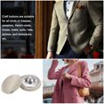 thumbnail image 5 of 10pcs 20L Fabric Cloth Covered Button 12.5mm Round Metal Shank Sewing Buttons for Suits Blouses Sweaters, Skin Color, 5 of 5