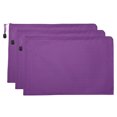 thumbnail image 1 of Unique Bargains Waterproof Zipper File Bags, A4 Document Holders for Office, Purple 3 Pack, 1 of 6