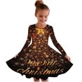 thumbnail image 1 of RXMEKW Robe Patineuse de Noël Imprimée pour Filles à Manches Longues à Col Rond Robe Tournoyante pour Récital et Fête pour l'École des Fêtes et les Événements Festifs, 1 of 5