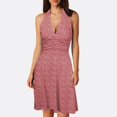 thumbnail image 2 of Women Summer Sleeveless Neck Women Long Dress Spring Boho Floral with Lady Summer Dress Pocket Elastic Waist Ruffle Sundresses for Women Casual Summer Midi Length Mini Dresses, 2 of 5