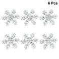 thumbnail image 2 of 6pcs Silver Snowflake Design Napkin Rings Sparkling Napkin Buckles Metal Napkin Holders Christmas Dinning Table Setting Decoration for Christmas Party Table, 2 of 9
