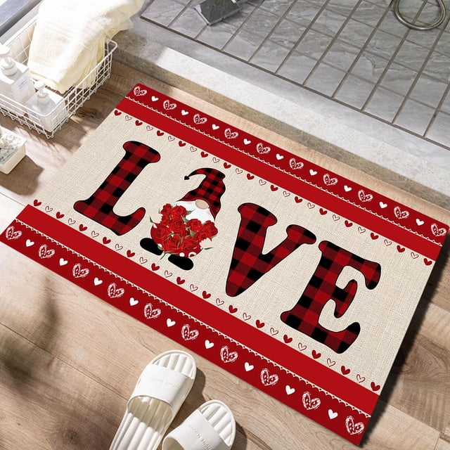 EGNMCR Outdoor Rug Bathroom Rugs Rugs for Living Room Valentine's Day Carpet Living Room Bedroom Doormat Holiday Floor Mat Gift Mat Foyer carpet