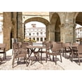 thumbnail image 4 of Compamia Ibiza Collection 55' HPL Outdoor Dining Table with Woven Wicker Legs, Brown (1 Count), 4 of 4