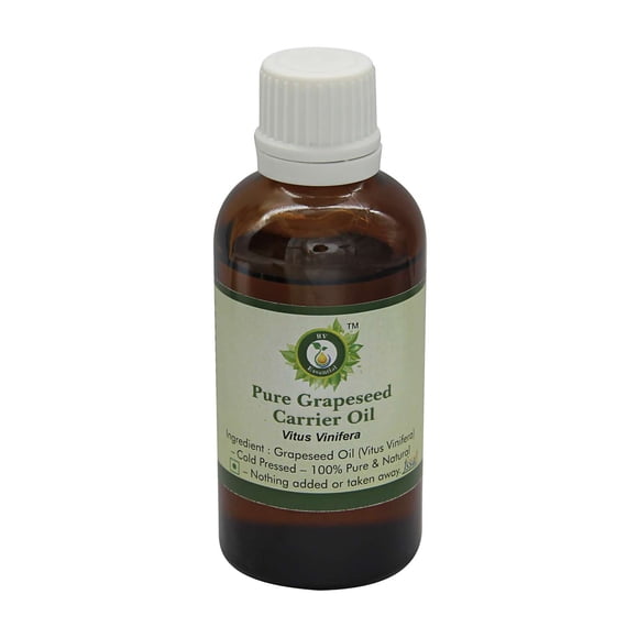 Grapeseed Oil Vitus Vinifera For Hair For Face For Skin For Body For Cooking Pure Natural Cold Pressed Grapeseed Oil Unrefined Grapeseed Oil 10ml 0.338oz By R V Essential
