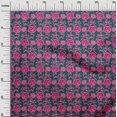 thumbnail image 2 of oneOone Polyester Lycra Fabric Leaves & Floral Block Print Fabric By Yard 56 Inch Wide, 2 of 4