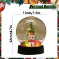 thumbnail image 3 of Christmas Decorations Desktop Ornament Christmas Globe With LED Lights Globe Decor With Santa Christmas Tree & Festive Scenes For Holiday Home Decor Desktop dress up, 3 of 5