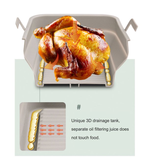 Plateau de Friteuse Plaque de Cuisson Fournitures de Pâtisserie Résistance au Chauffage Format Compact Résistance au Chauffage Surface Fine et Lisse Lavable Gadget de Cuisine Multicolore Brun