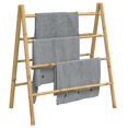 thumbnail image 2 of vidaXL Double Towel Ladder with 4 Rungs 90x50x100 cm Bamboo, 2 of 5