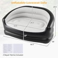 thumbnail image 3 of Costway Canapé Gonflable 2 Pcs 2 Places avec Surface Floquée et Pièces de Réparation pour le Camping, 3 of 10