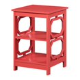 thumbnail image 2 of Convenience Concepts Omega Table d'Appoint avec Étagères, Fini Bois Rose Corail, 2 of 6