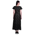 thumbnail image 3 of Moomaya Robe Longue Maxi pour Femmes à Manches Courtes, Robe Formelle/décontractée avec Poches P-TTG, 3 of 6