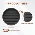thumbnail image 2 of Sous-verres Antidérapants de 2 Pouces, 12 Pcs Coussinets Ronds en Caoutchouc pour Meubles, Gobelets à Roulettes, Pieds de Meubles, Protecteurs de Plancher, Butée de Lit pour Planchers de Bois Franc, Table, Sofa, Noir, 2 of 7