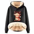 thumbnail image 1 of WEAIXIMIUNG Sweat à Capuche pour Femmes Imprimé Vintage de Noël à Manches Longues, 1 of 4