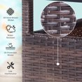 thumbnail image 4 of Outsunny Table d'Appoint en Rotin Osier avec Trou pour Parasol Marron, 4 of 10