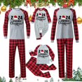 thumbnail image 1 of Pyjamas de Noël Assortis pour la Famille Noël en Famille 2024 Chandail à Manches Longues Imprimé de Noël Décontracté à Col Rond avec Capuchon pour Femmes Pyjamas de Noël pour Femmes Noir Maman Taille:m, 1 of 5