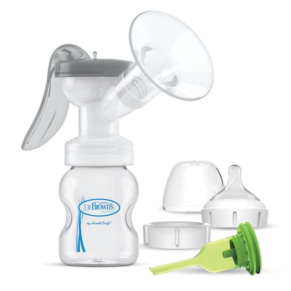 Dr. Brown's Tire-Lait Manuel avec Téterelles en Silicone SoftShape et Biberon Anti-Colique