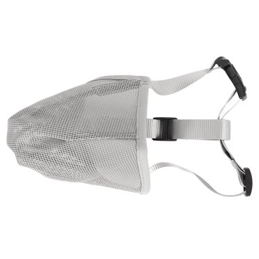 Dog Muzzle Dog Muzzle Breathable Changeable Muzzle for Large Dog Prevent Biting Chewing Pet Mesh Muzzle for Outdoor Training Gray Soft Mesh Covered
