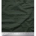 thumbnail image 1 of Soimoi Poly Georgette Fabric Square & Spiral Geometric Decor Fabric Printed Yard 42 Inch Wide, 1 of 3