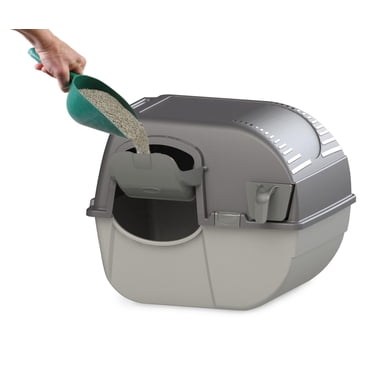 Boîte à litière autonettoyante Omega Paw EZ Fill Roll 'n Clean, taille régulière