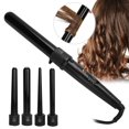 thumbnail image 1 of 5 In 1 Curling Iron Wand Set Curling Wand For Different Style Hair, Quick Heat Up Hair Curler With 5 Interchangeable Curling Iron Wands, Hair Curlers Rollers Adjustable Temperature, 1 of 8