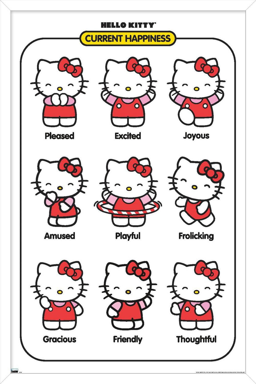 Hello Kitty - Current Happiness Wall Poster, 22.375" x 34"