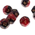 thumbnail image 4 of lionlar 10pcs Multi-Sided Dice D12 Polyhedral Dice Club Game Accessory Dice, Red+Black, 4 of 9
