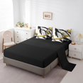 thumbnail image 3 of YST Black Grey Gold 7-Piece Comforter Set, Queen, Gradient Abstract Vintage Theme, 3 of 4