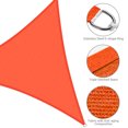 thumbnail image 4 of Yescom 11 Ft 97% UV Block Triangle Sun Shade Sail Heavy Duty HDPE Canopy Garden Yard, 4 of 10