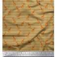 thumbnail image 1 of Soimoi Poly Georgette Fabric Stripe & Giraffe Animal Printed Fabric 1 Yard 52 Inch Wide, 1 of 3
