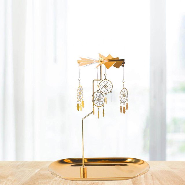 ziyahi Gold Candle Holder Rotating Tea Light Holder Candleholder Decor D