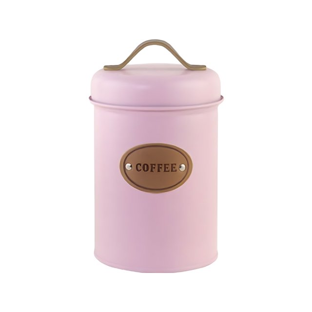 Wweixi Transparent Tea Jars For Storing And Displaying Favorite Tea Leaves Food Grade Metal Kitchen Storage Jars Jars Kitchen Pink coffee 1Set