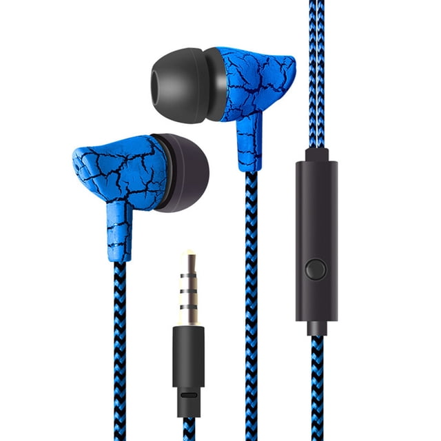 ziyahi Phone Music Wired Earphone In-ear Headphone Wire Control Cellphone 3.5mm Plug Earbuds Headset