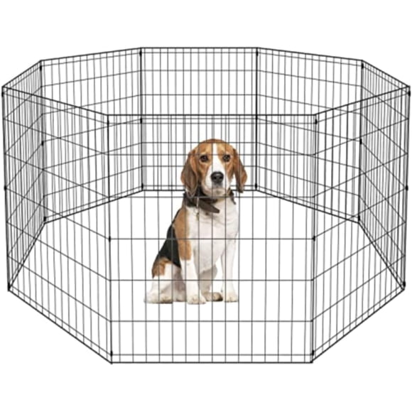 BestPet 36-Inch Tall Dog Playpen, Metal Pet Exercise Pen Kennel Fence for Indoor & Outdoor Use, Black