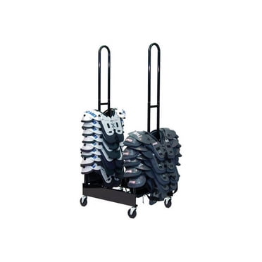 Champion Sports Two-Stack Shoulder Pad - Storage rack - mobile - 2 hooks - tubular steel - black