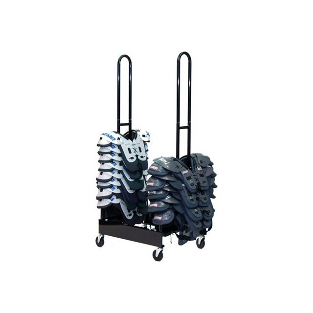 Champion Sports Two-Stack Shoulder Pad - Storage rack - mobile - 2 hooks - tubular steel - black